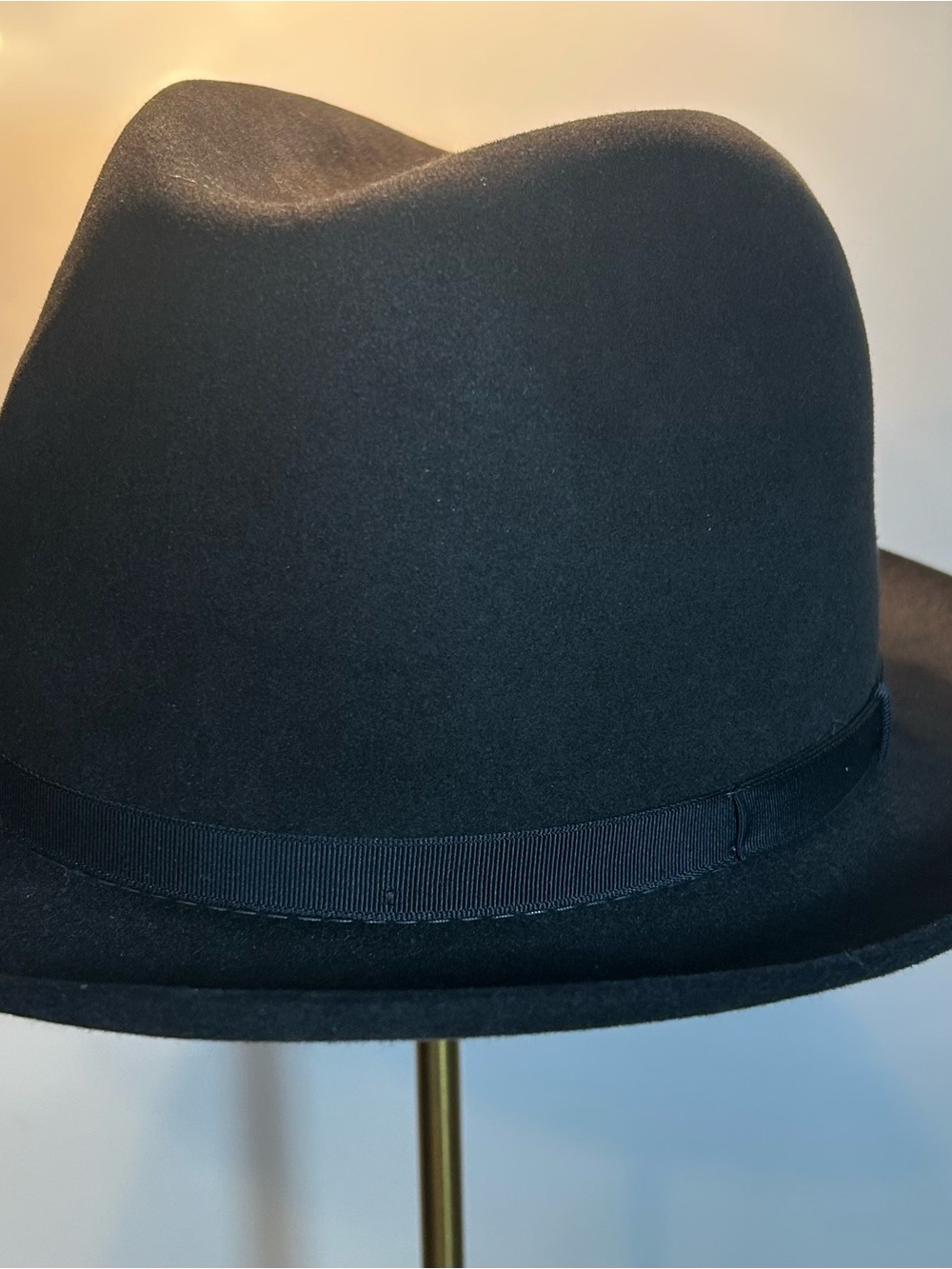 Brooks Brothers Pure Fur Felt Fedora with Grosgrain Band - Size 7 1/4,” 59